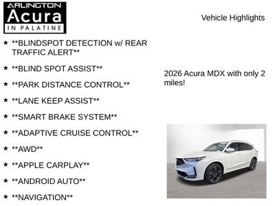 2026 Acura MDX SH-AWD with Advance Package