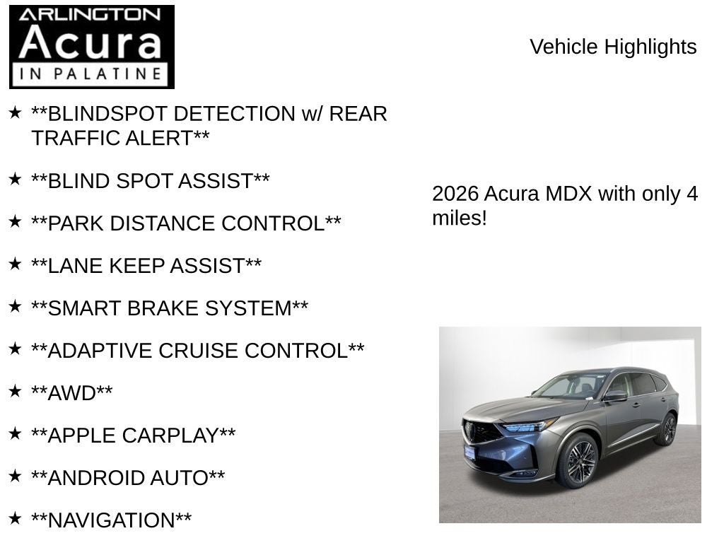 2026 Acura MDX SH-AWD with Advance Package