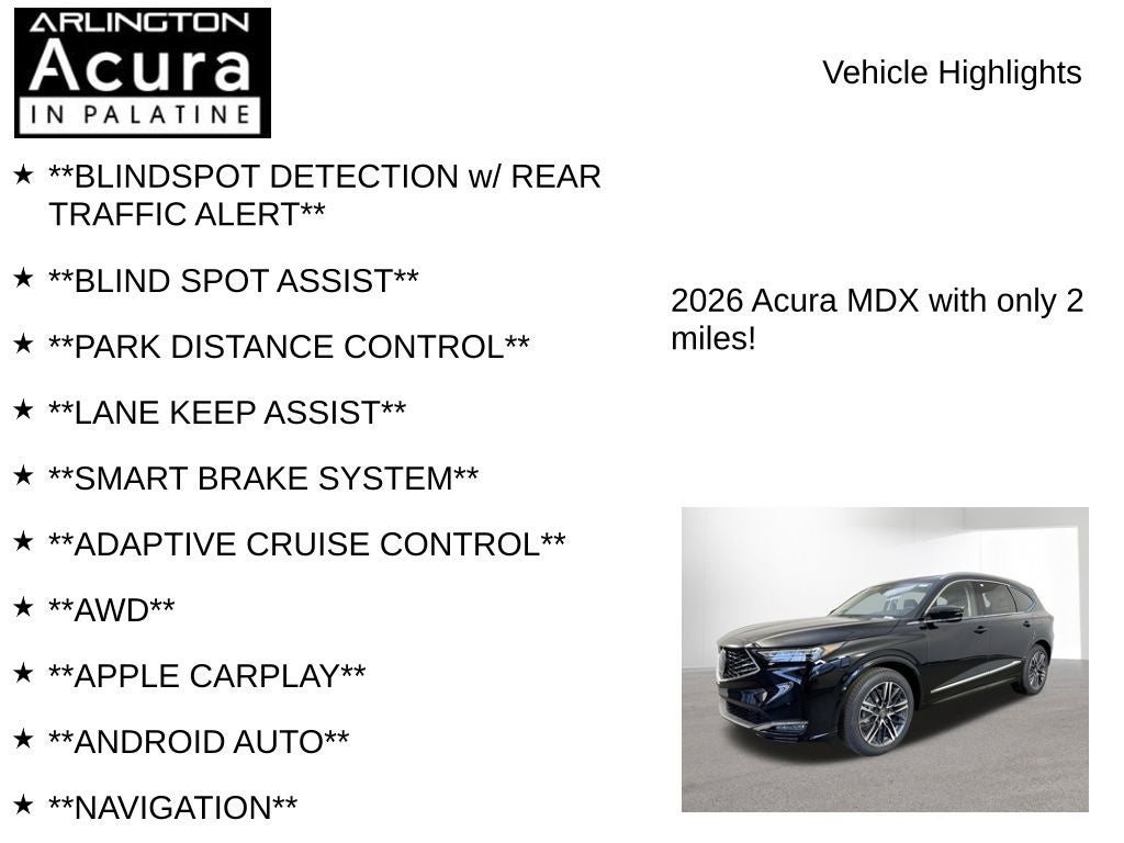 2026 Acura MDX w/Advance Package