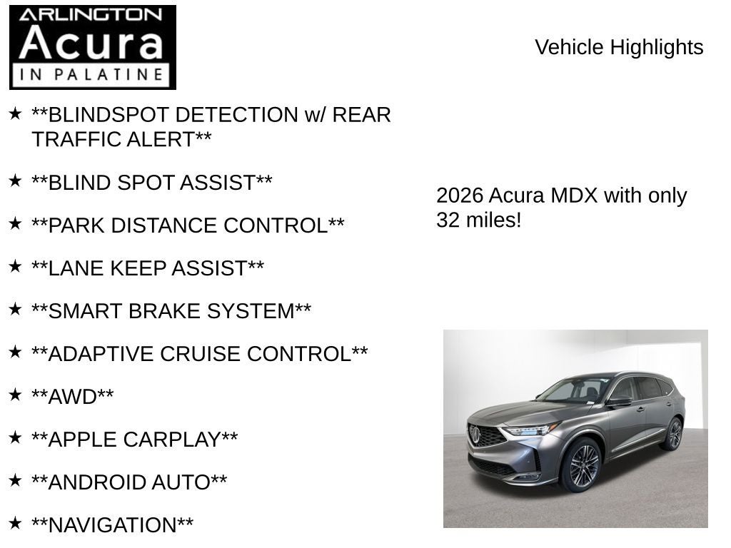 2026 Acura MDX SH-AWD with Advance Package