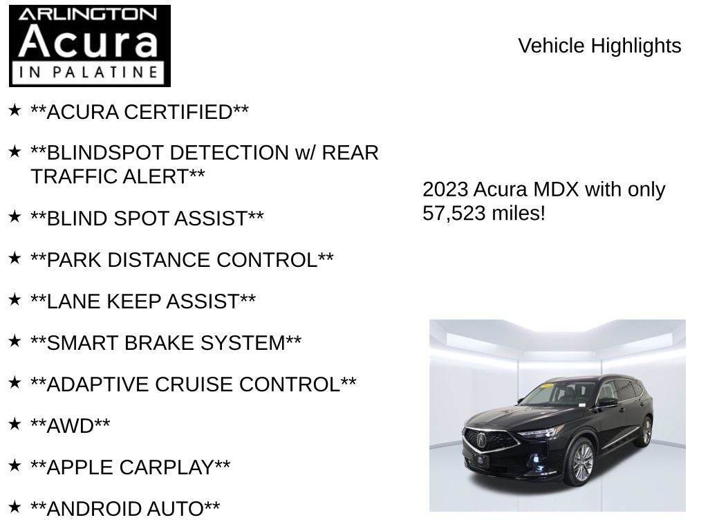2023 Acura MDX w/Advance Package