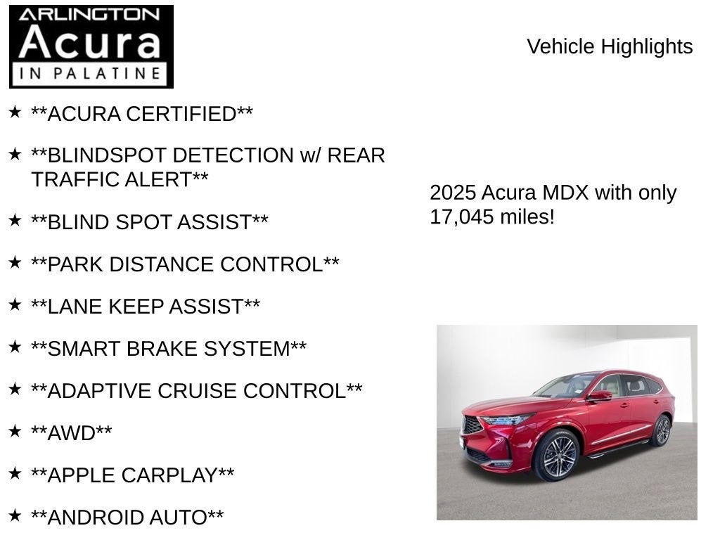 2025 Acura MDX SH-AWD ADVANCE