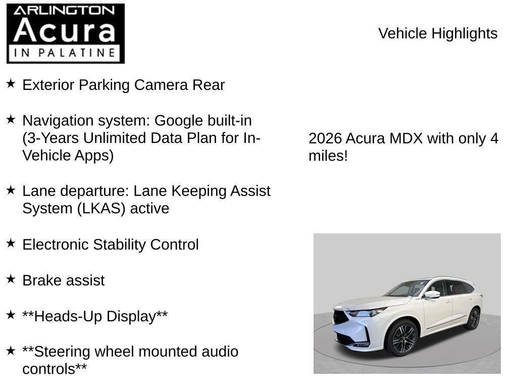 2026 Acura MDX SH-AWD with Advance Package