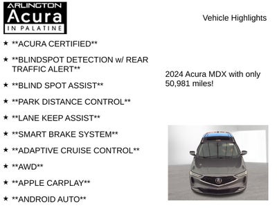 2024 Acura MDX w/Advance Package