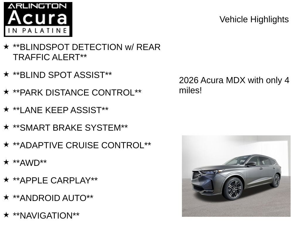 2026 Acura MDX SH-AWD with Advance Package