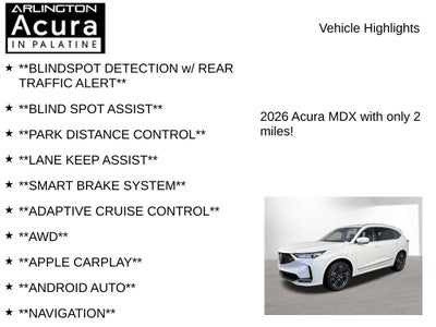 2026 Acura MDX SH-AWD with Advance Package