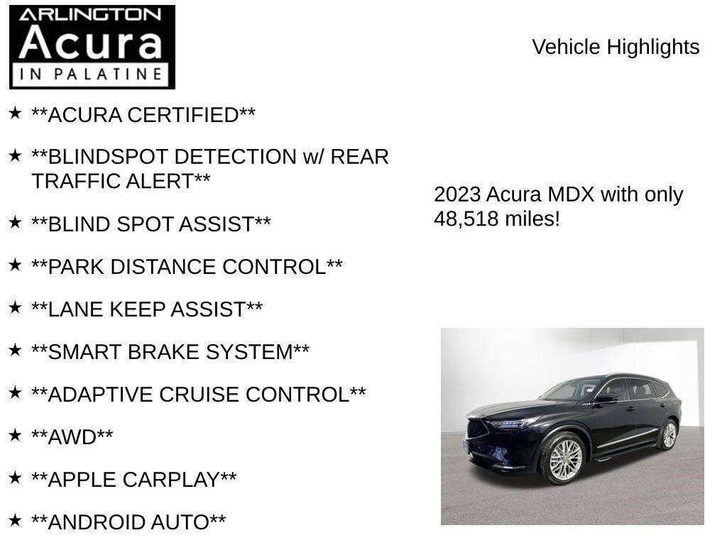2023 Acura MDX w/Advance Package