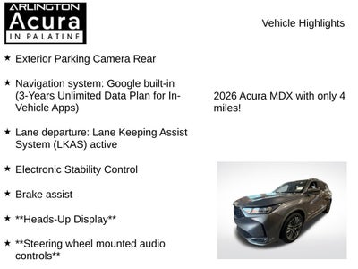 2026 Acura MDX SH-AWD with Advance Package