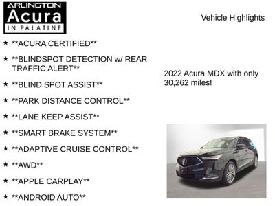 2022 Acura MDX w/Advance Package