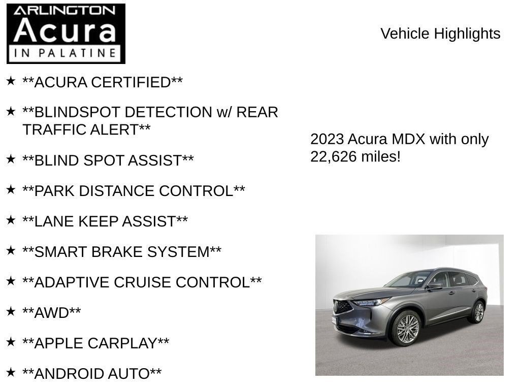 2023 Acura MDX SH-AWD ADVANCE