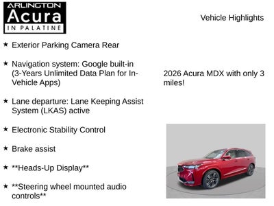 2026 Acura MDX SH-AWD with Advance Package
