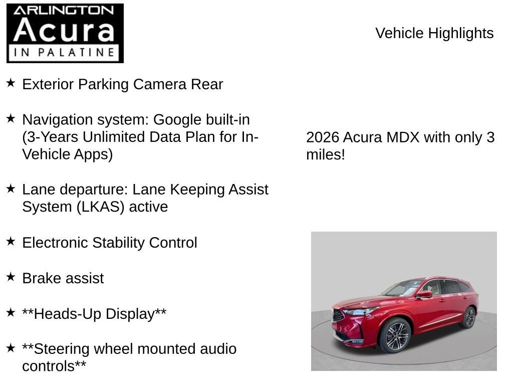 2026 Acura MDX SH-AWD with Advance Package