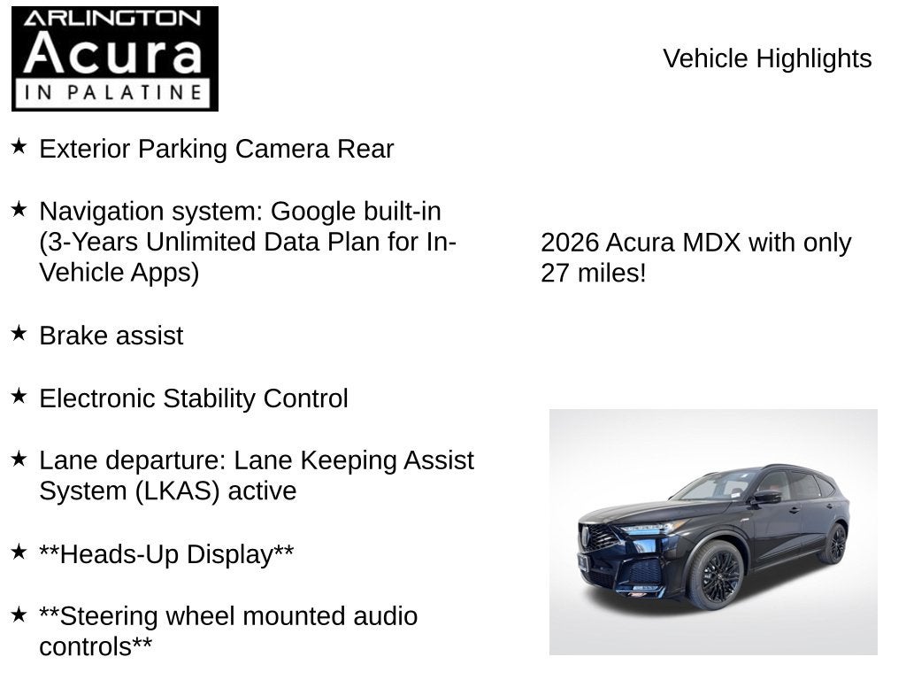 2026 Acura MDX SH-AWD A-Spec with Advance Package