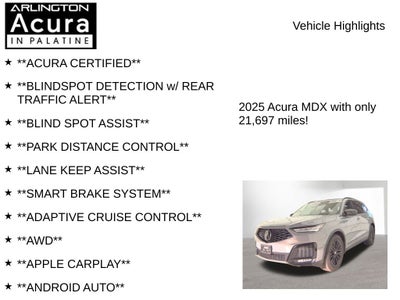 2025 Acura MDX w/A-Spec Advance Package