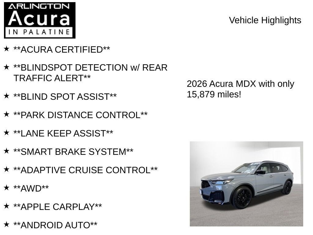 2026 Acura MDX SH-AWD A-Spec with Advance Package
