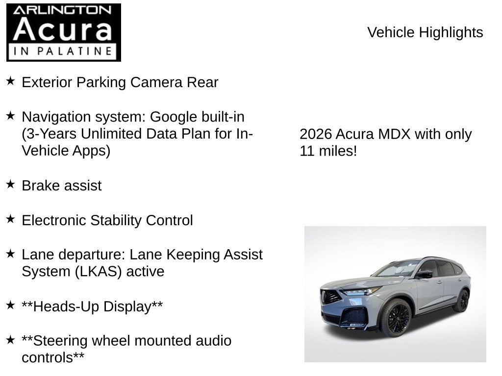 2026 Acura MDX SH-AWD A-Spec with Advance Package
