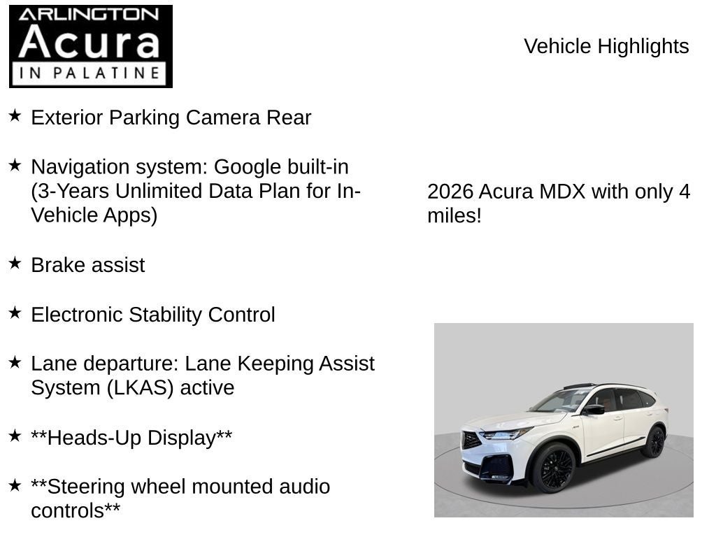 2026 Acura MDX SH-AWD A-Spec with Advance Package