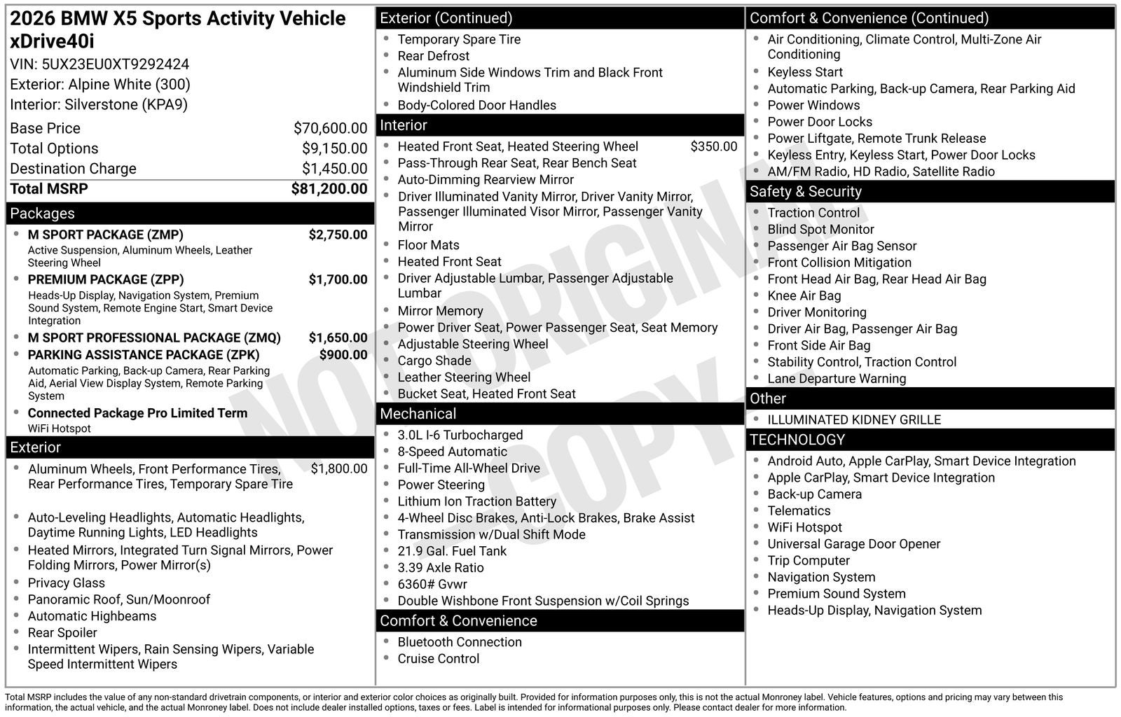 2026 BMW X5 xDrive40i
