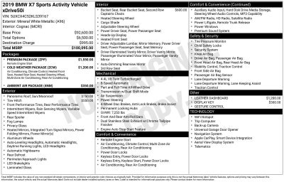2019 BMW X7 xDrive50i