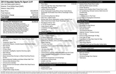 2014 Hyundai Santa Fe Sport AWD 4dr 2.0T