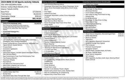 2024 BMW X3 Sports Activity Vehicle