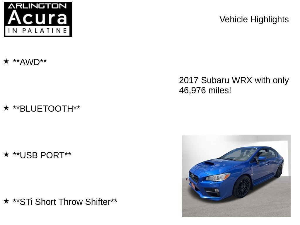 2017 Subaru WRX Premium