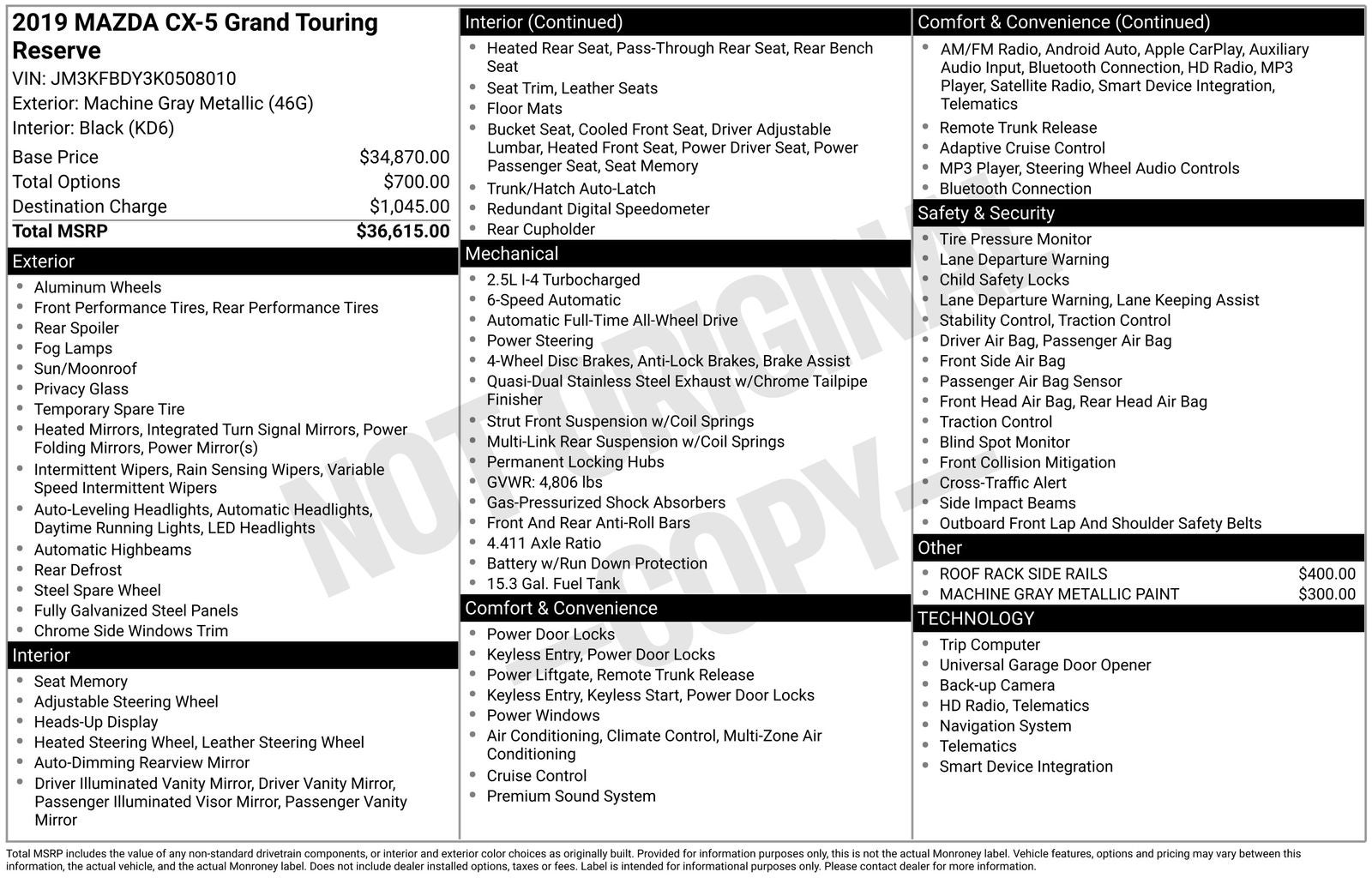 2019 Mazda Mazda CX-5 Grand Touring Reserve