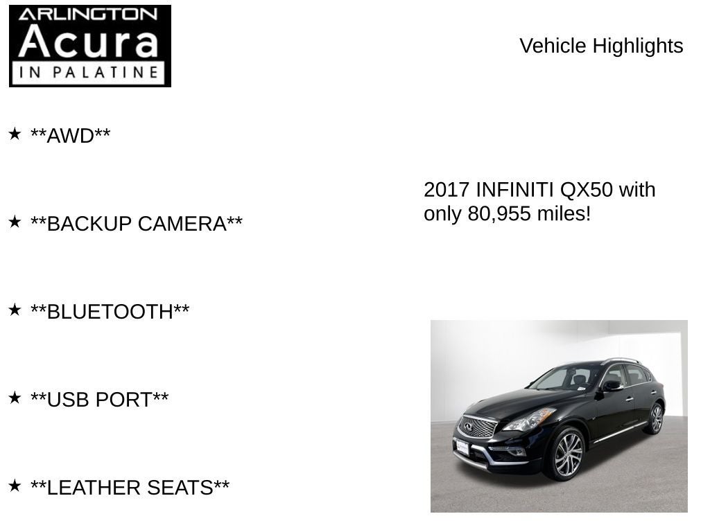 2017 INFINITI QX50 AWD