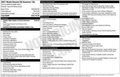 2021 Buick Encore GX Essence