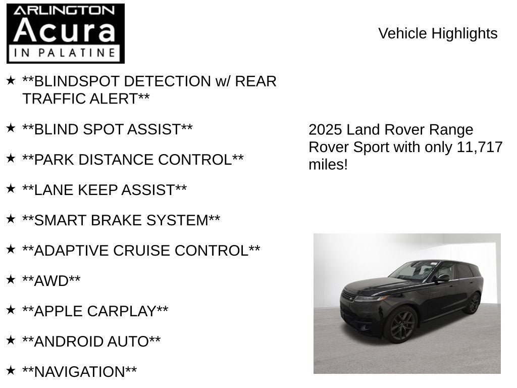 2025 Land Rover Range Rover Sport SE