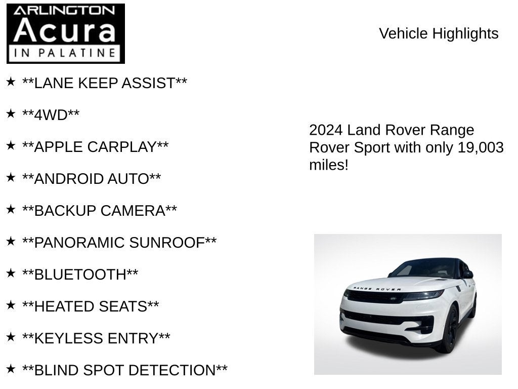 2024 Land Rover Range Rover Sport SE