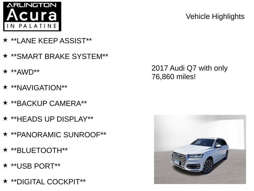 2017 Audi Q7 Prestige