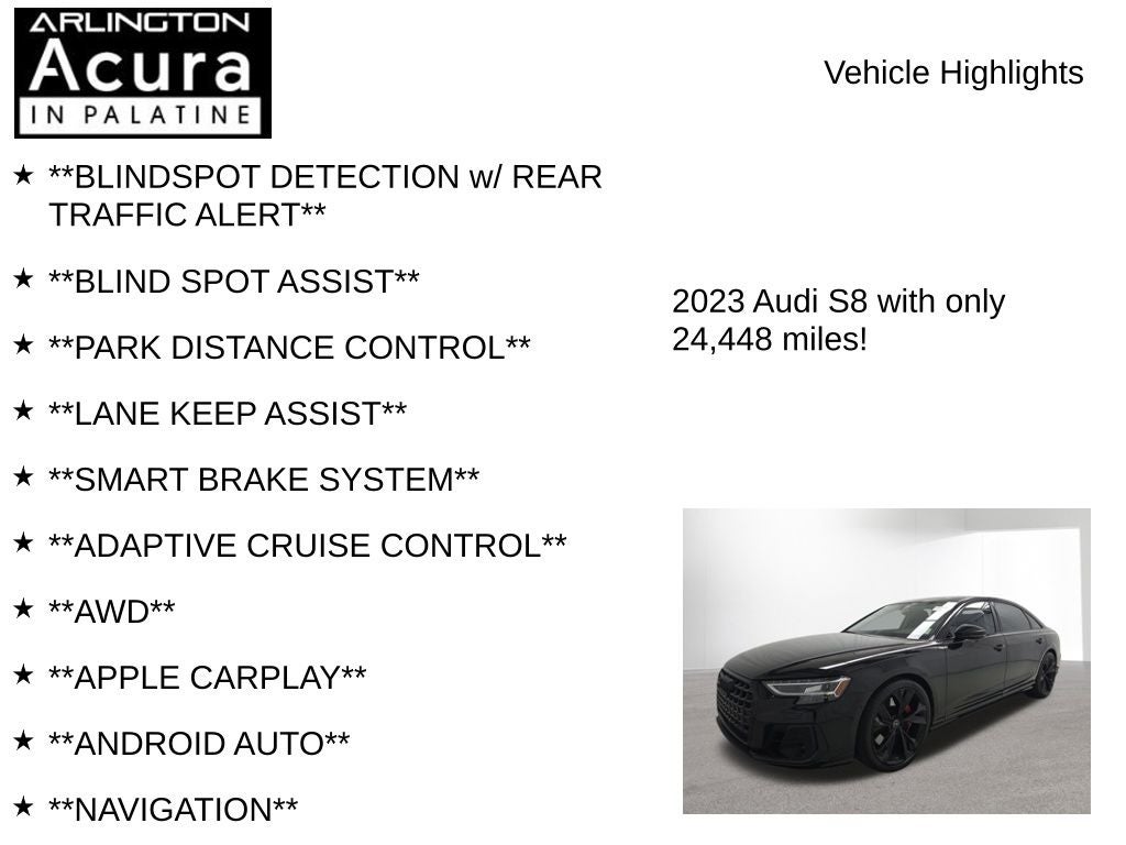 2023 Audi S8 4.0 TFSI