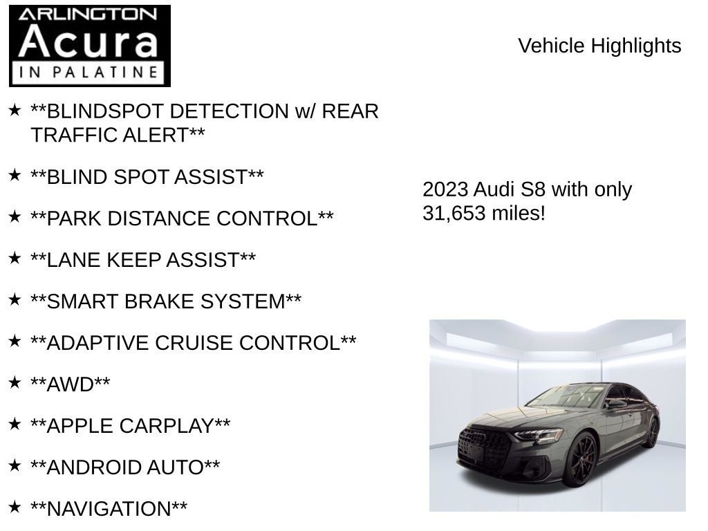 2023 Audi S8 4.0 TFSI