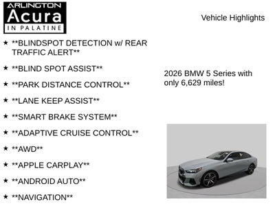 2026 BMW 5 Series 550e xDrive