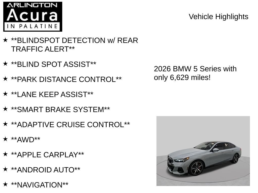 2026 BMW 5 Series 550e xDrive