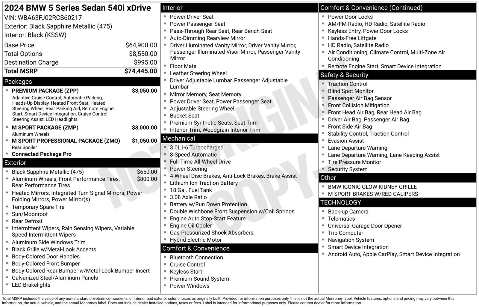 2024 BMW 5 Series 540i xDrive