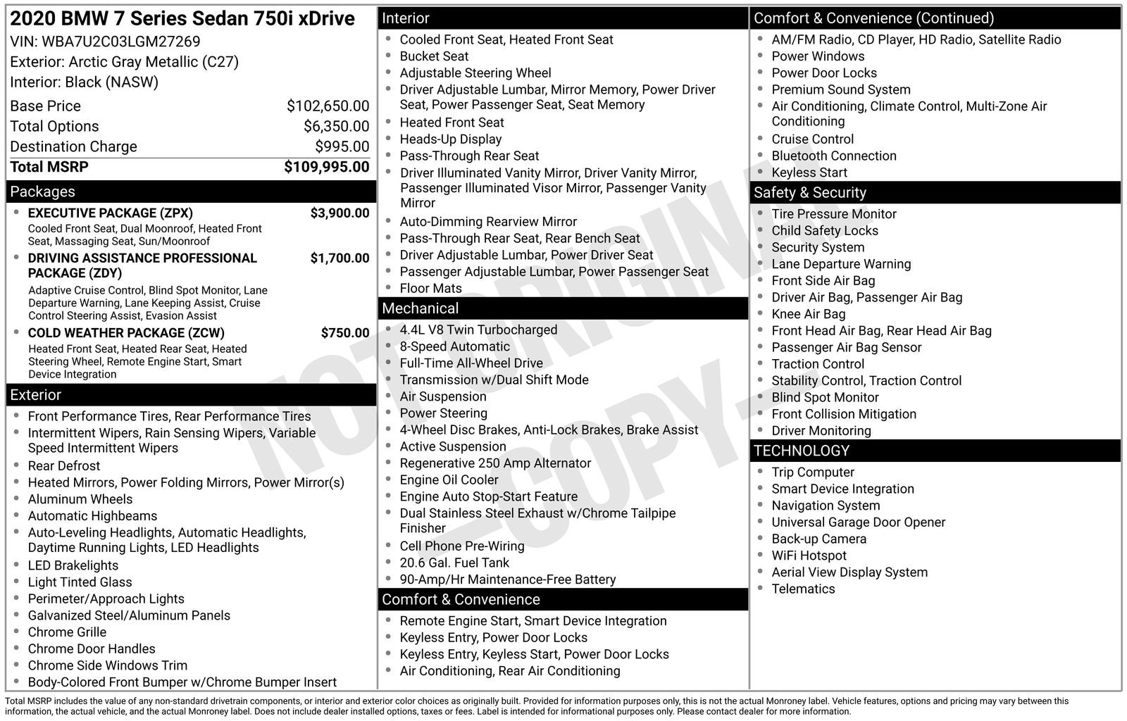 2020 BMW 7 Series 750i xDrive