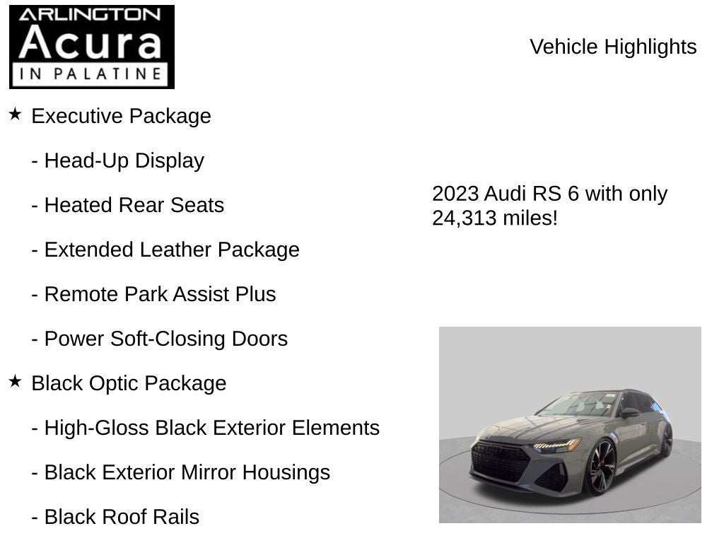 2023 Audi RS 6 4.0 TFSI quattro