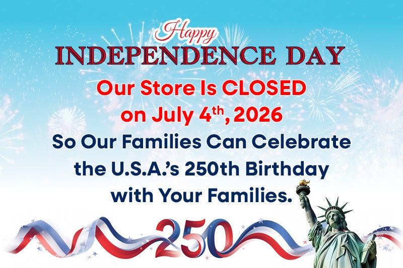 Our store is closed on July 4