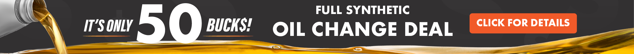 $50 Full Synthetic Oil Change