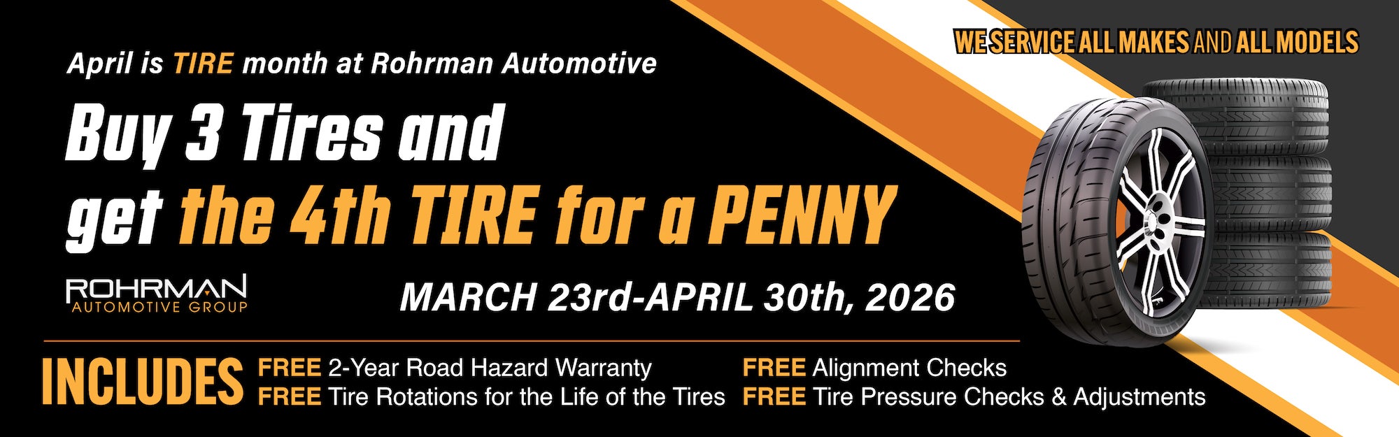 Buy 3 Tires Get the 4th for a Penny
